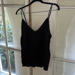 Aritzia Wilfred Black Satin Camisole Top